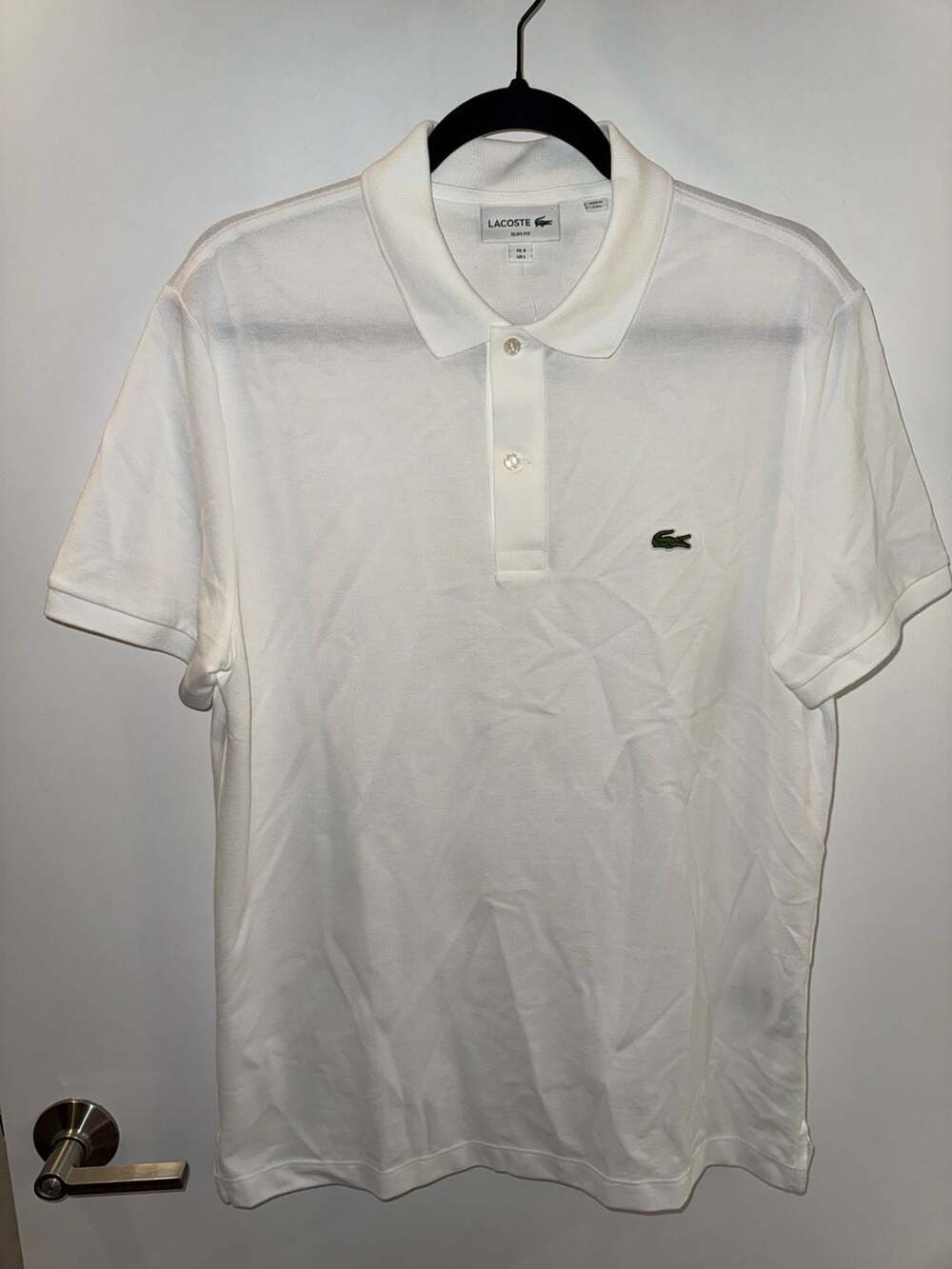Lacoste Slim Fit Polo Shirt White Size L (FR 5)